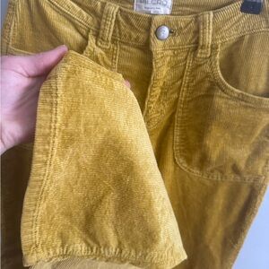 Anthropology Pilcro Gold Corduroy Flare Jeans
